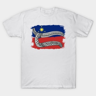 Philippine Flag Tribal line Art / Baybayin word DA / RA T-Shirt